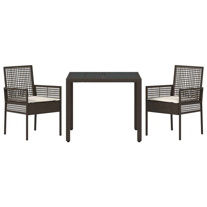 Have Spisebordssæt 3 pcs Brun Poly rattan