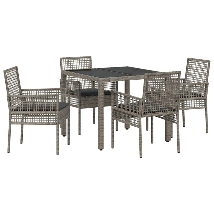 Have Spisebordssæt 5 pcs Grå Poly rattan