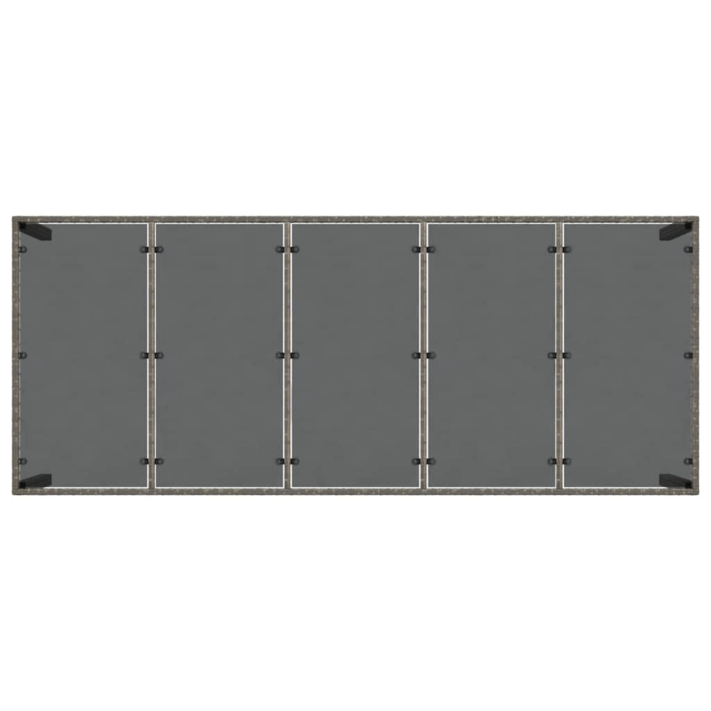 Have Spisebordssæt 9 pcs Grå Poly rattan