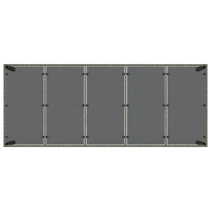 Have Spisebordssæt 9 pcs Grå Poly rattan