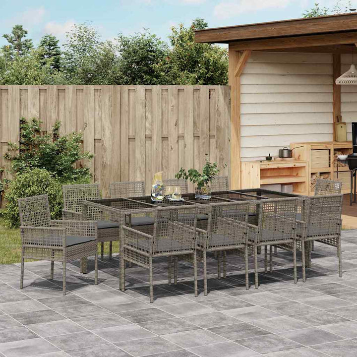 Have Spisebordssæt 11 pcs Grå Poly rattan