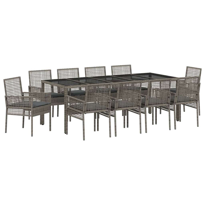 Have Spisebordssæt 11 pcs Grå Poly rattan