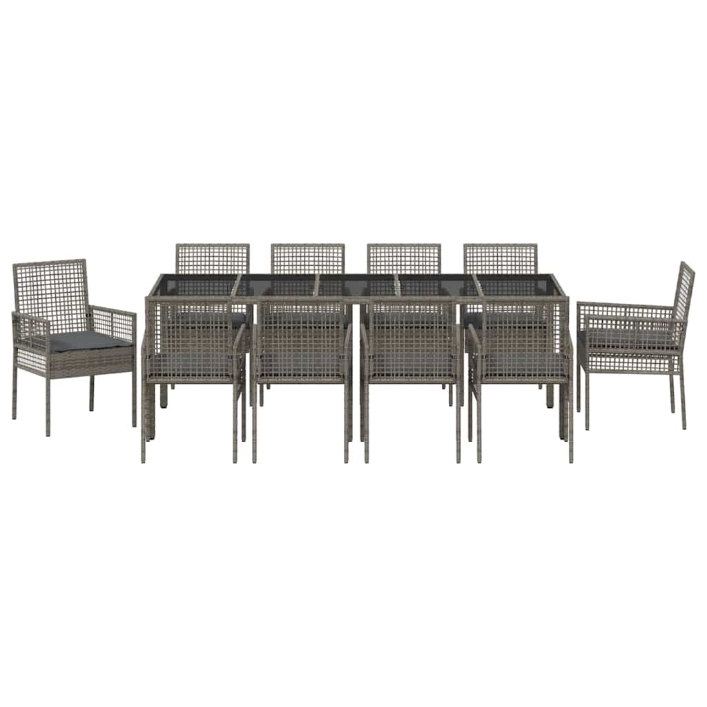 Have Spisebordssæt 11 pcs Grå Poly rattan