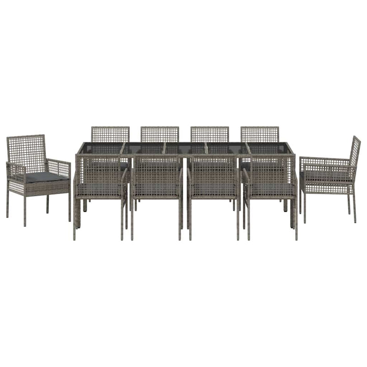 Have Spisebordssæt 11 pcs Grå Poly rattan
