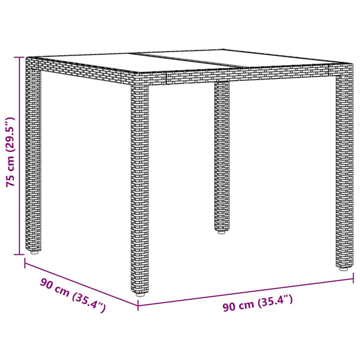 Have Spisebordssæt 3 pcs Beige Poly rattan