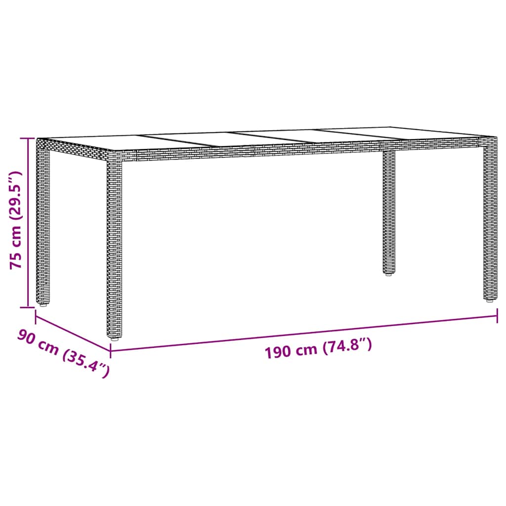 Have Spisebordssæt 7 pcs Beige Poly rattan
