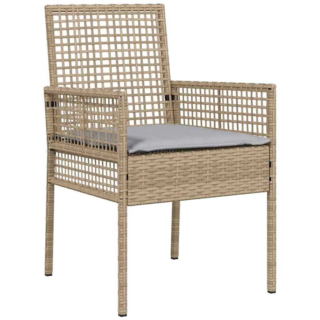 Have Spisebordssæt 9 pcs Beige Poly rattan