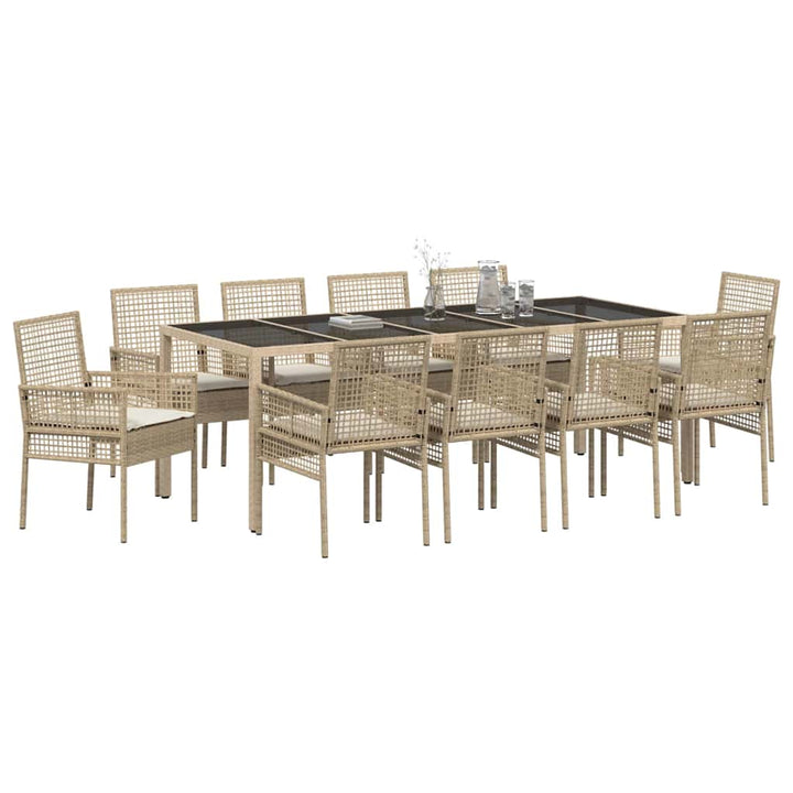 Have Spisebordssæt 11 pcs Beige Poly rattan