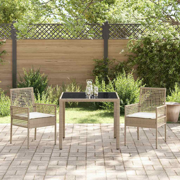Have Spisebordssæt 3 pcs Beige Poly rattan