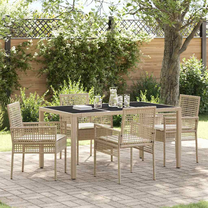 Have Spisebordssæt 5 pcs Beige Poly rattan