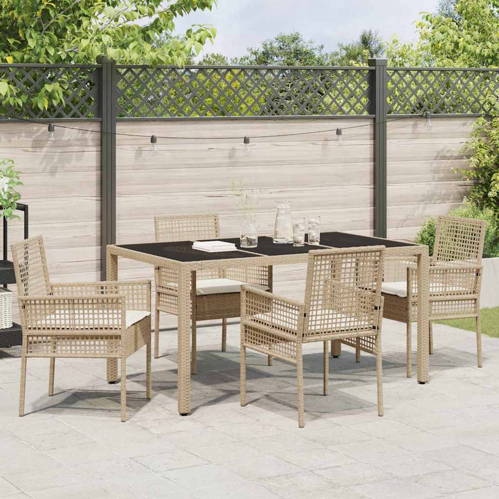 Have Spisebordssæt 5 pcs Beige Poly rattan