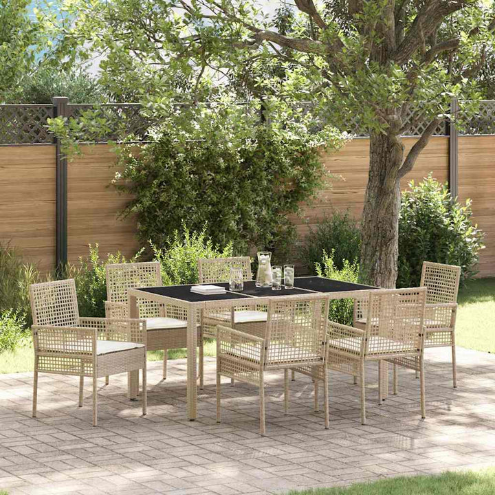 Have Spisebordssæt 7 pcs Beige Poly rattan