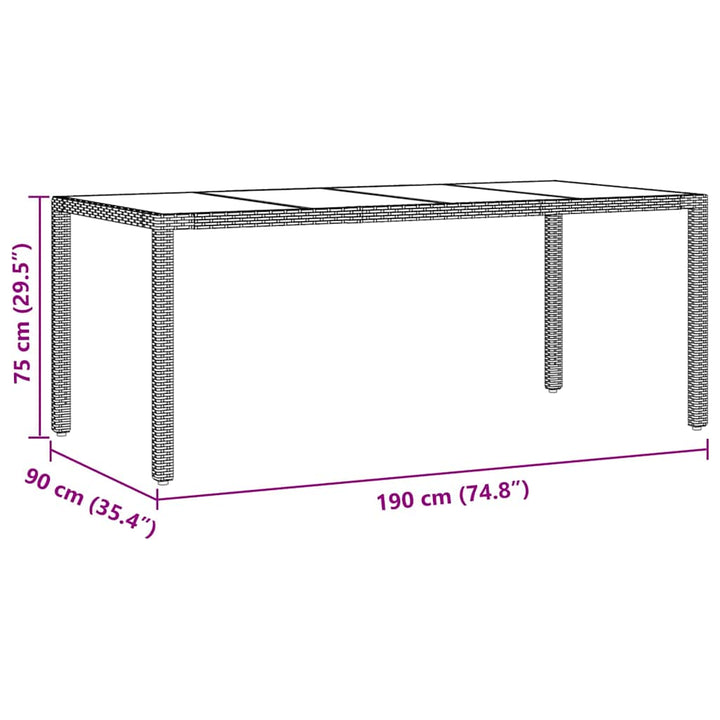 Have Spisebordssæt 7 pcs Beige Poly rattan