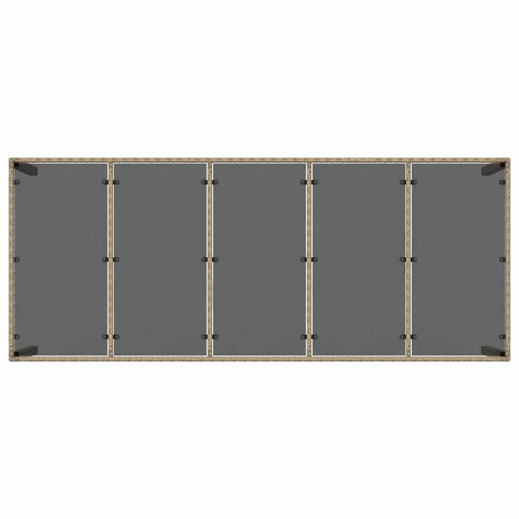 Have Spisebordssæt 9 pcs Beige Poly rattan