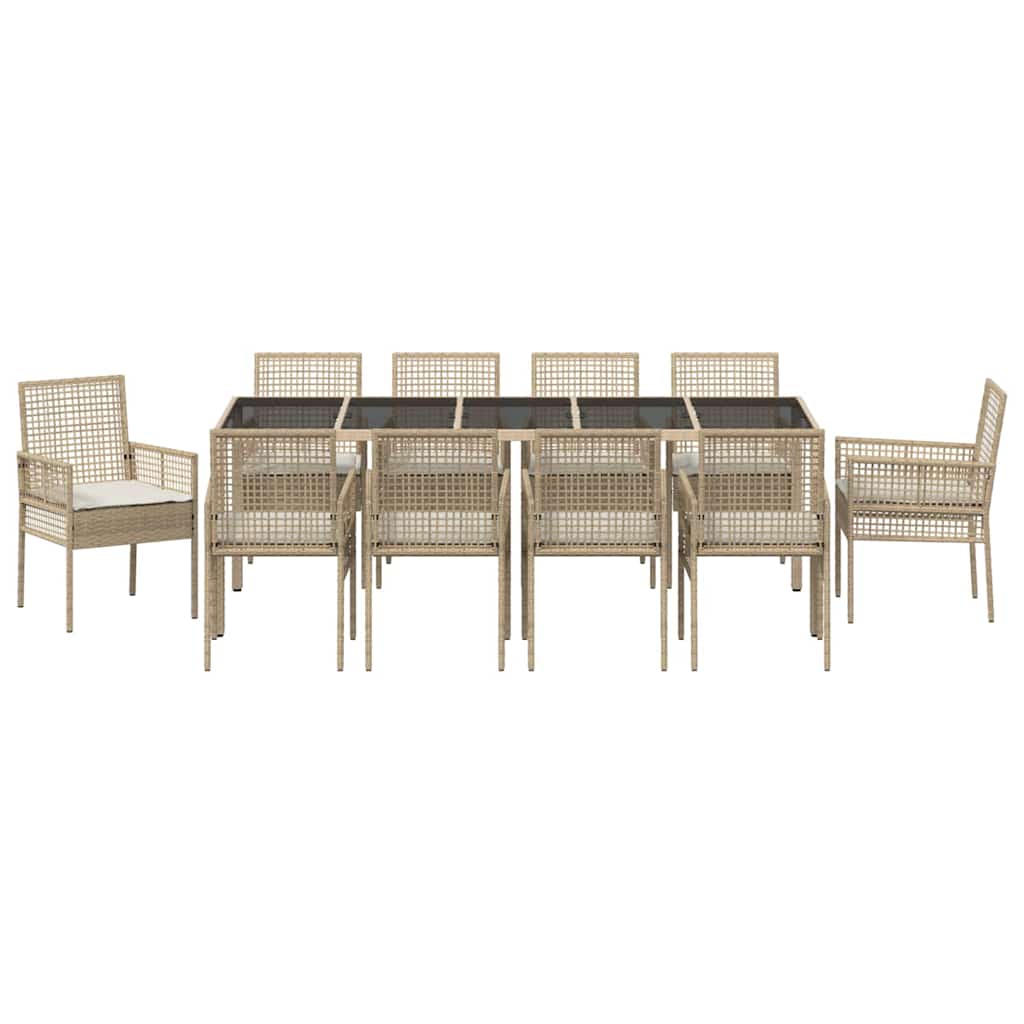 Have Spisebordssæt 11 pcs Beige Poly rattan