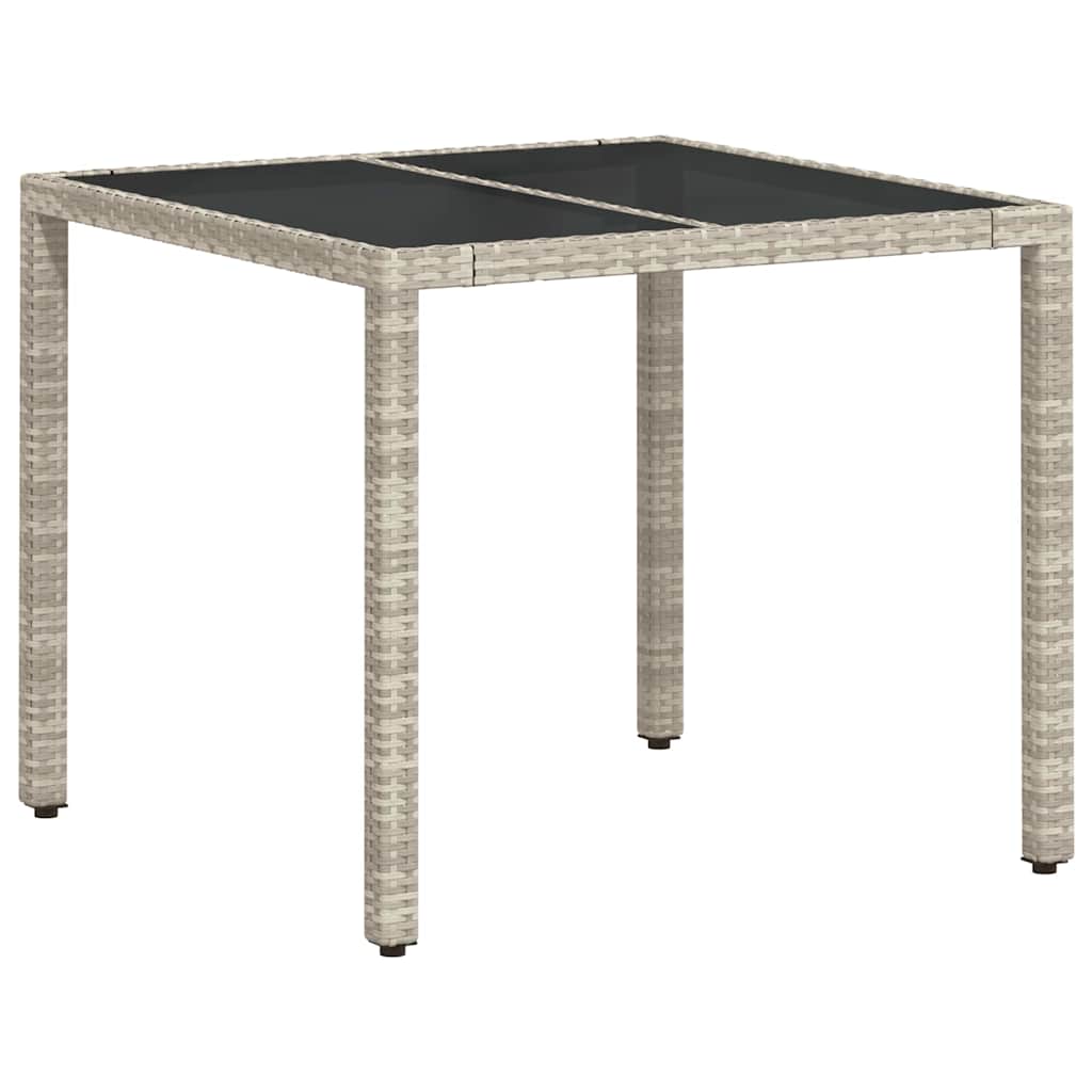 Have Spisebordssæt 3 pcs Lysegrå Poly rattan
