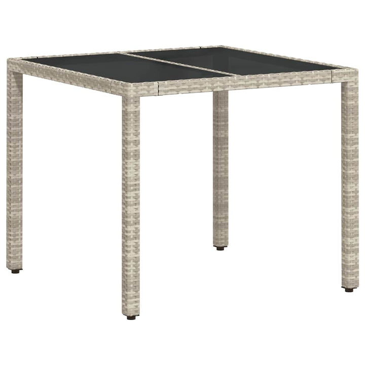 Have Spisebordssæt 3 pcs Lysegrå Poly rattan