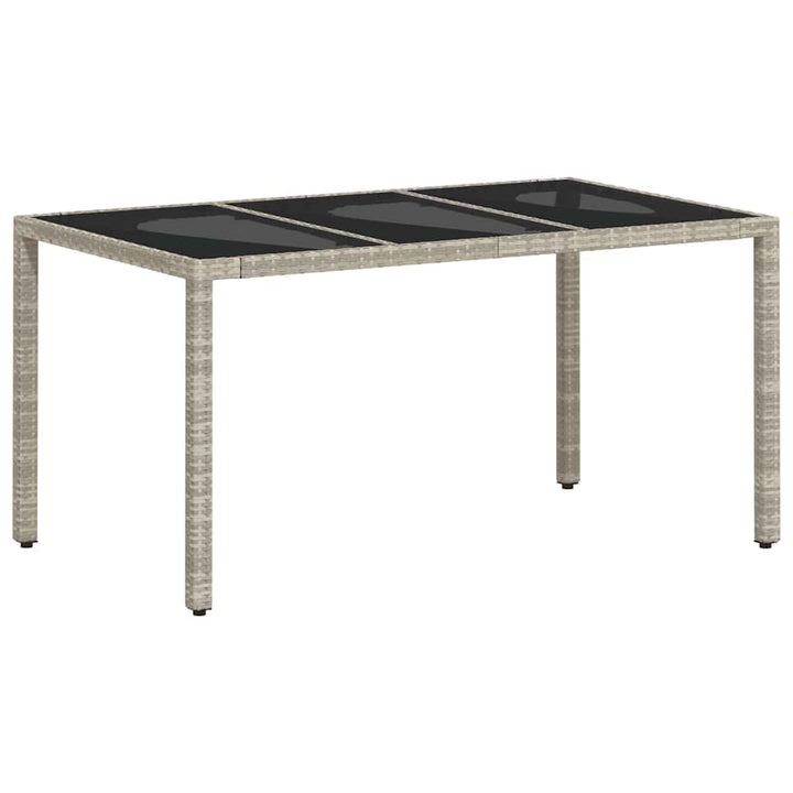 Have Spisebordssæt 5 pcs Lysegrå Poly rattan