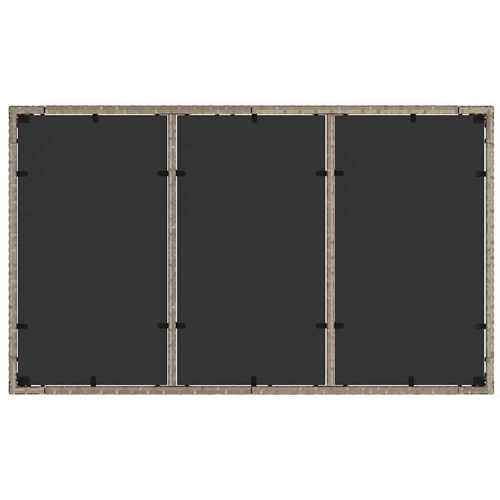 Have Spisebordssæt 7 pcs Lysegrå Poly rattan