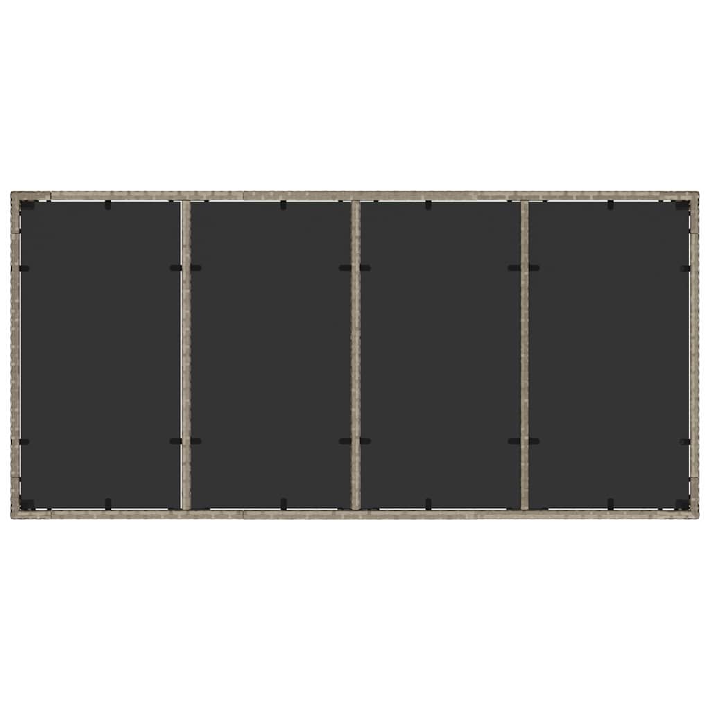 Have Spisebordssæt 9 pcs Lysegrå Poly rattan