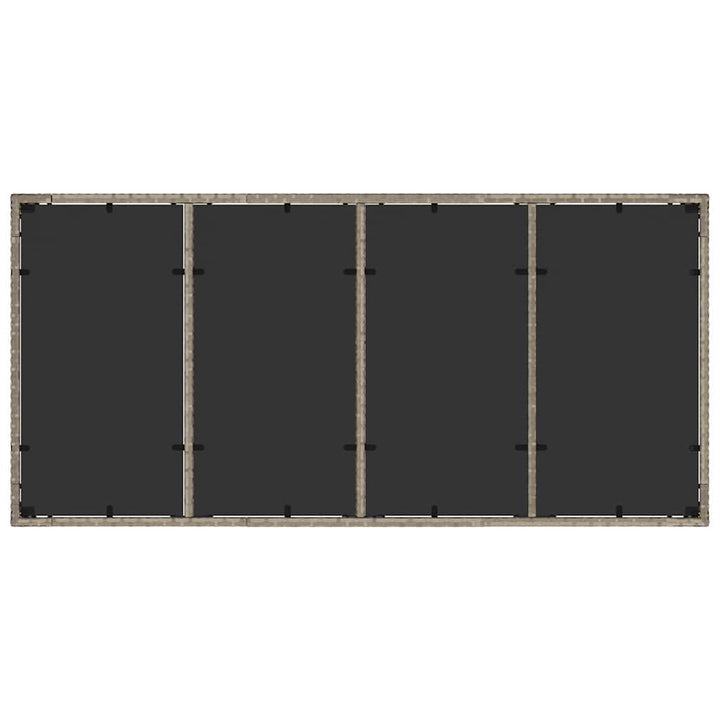 Have Spisebordssæt 9 pcs Lysegrå Poly rattan