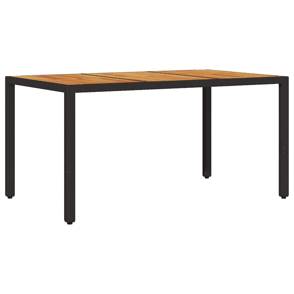 Have Spisebordssæt 5 pcs Sort Poly rattan