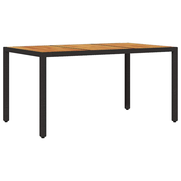 Have Spisebordssæt 5 pcs Sort Poly rattan
