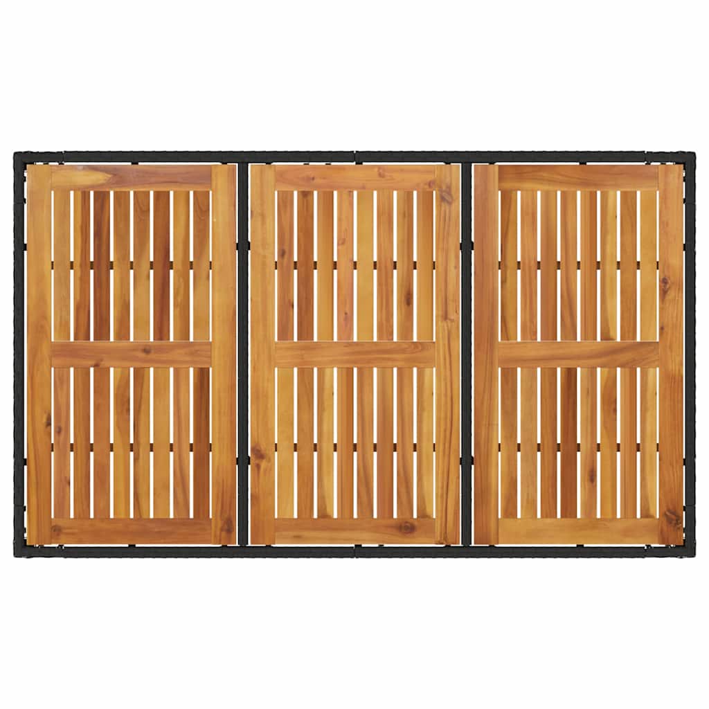 Have Spisebordssæt 7 pcs Sort Poly rattan