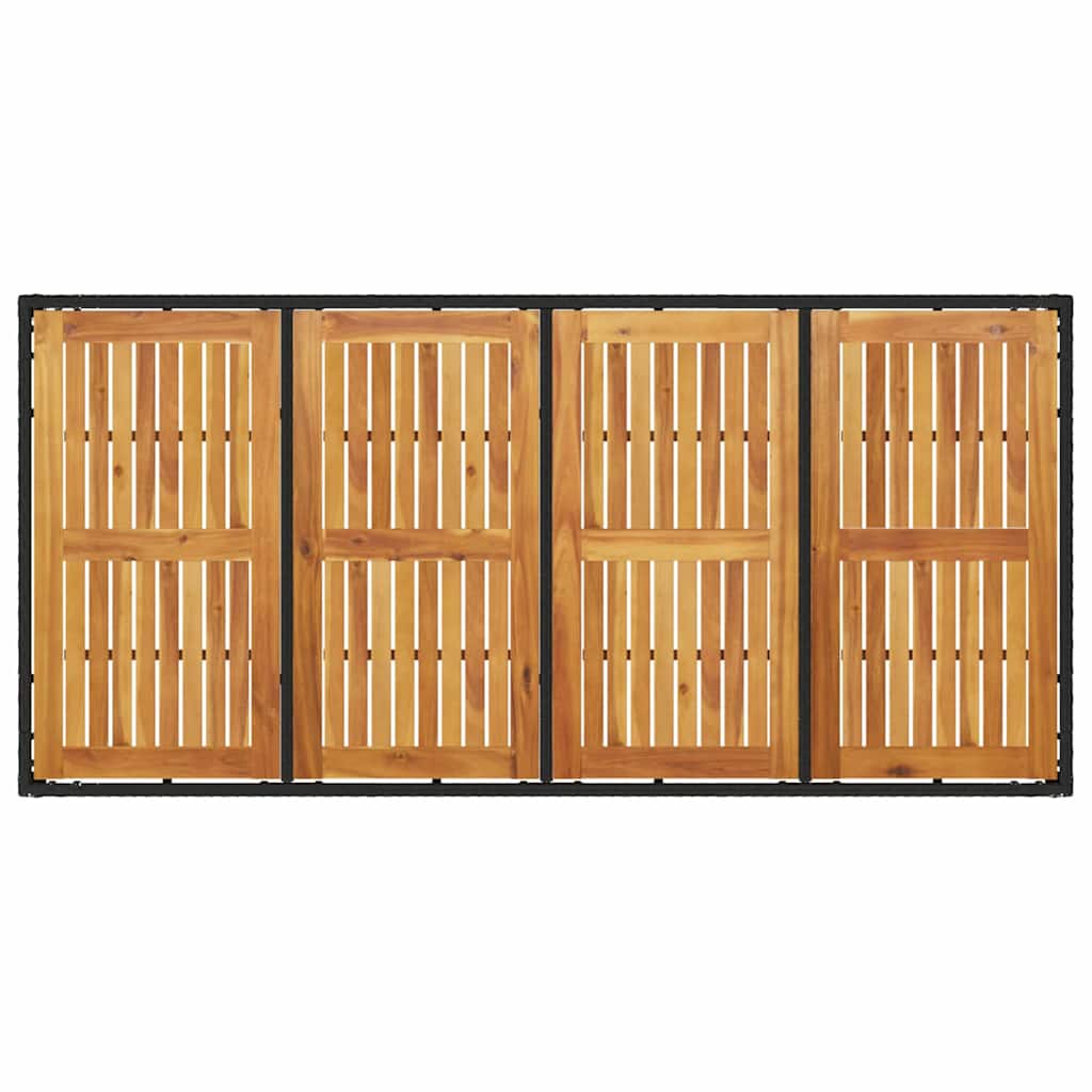 Have Spisebordssæt 9 pcs Sort Poly rattan
