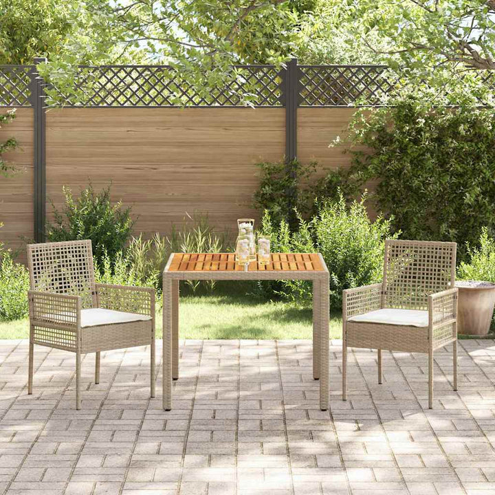 Have Spisebordssæt 3 pcs Beige Poly rattan