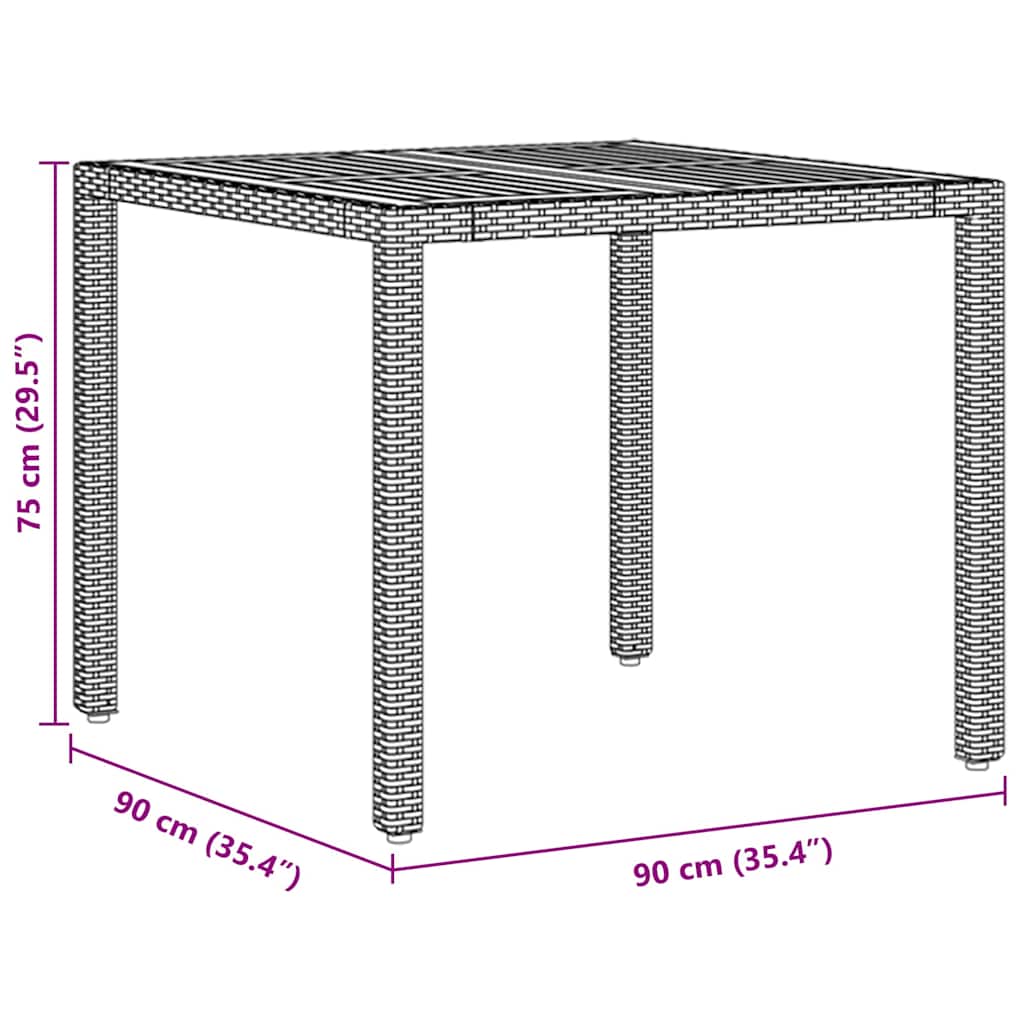 Have Spisebordssæt 3 pcs Beige Poly rattan