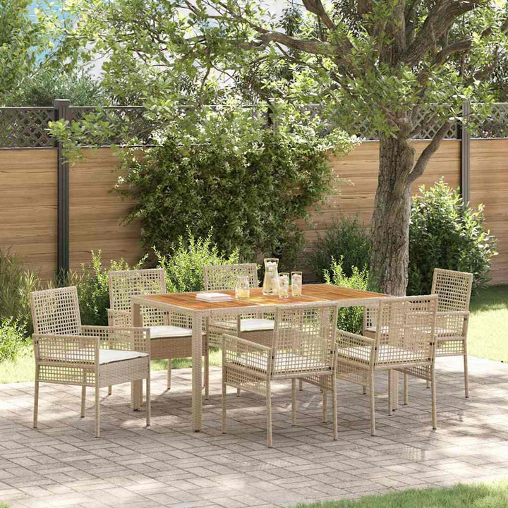 Have Spisebordssæt 7 pcs Beige Poly rattan