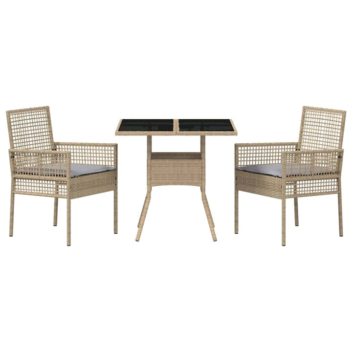 Have Spisebordssæt 3 pcs Beige Poly rattan