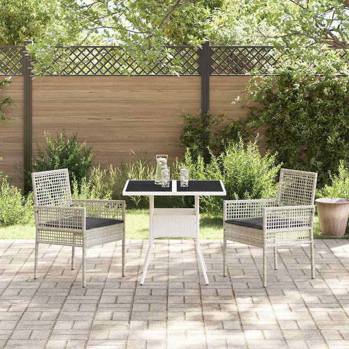 Have Spisebordssæt 3 pcs Grå Poly rattan