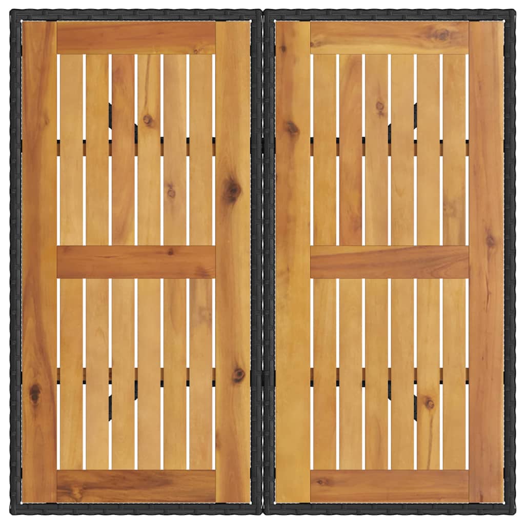 Have Spisebordssæt 3 pcs Sort Poly rattan