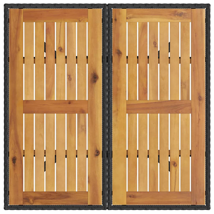 Have Spisebordssæt 3 pcs Sort Poly rattan