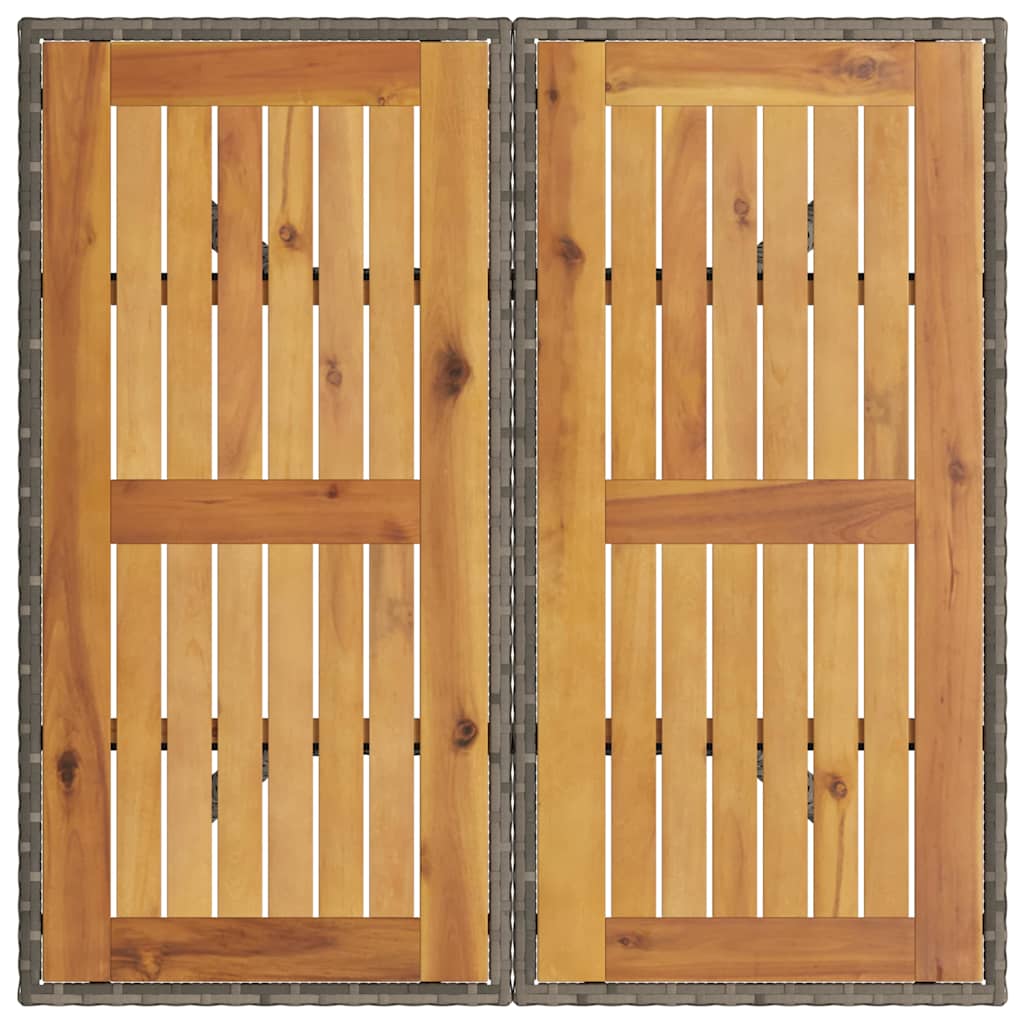 Have Spisebordssæt 3 pcs Grå Poly rattan