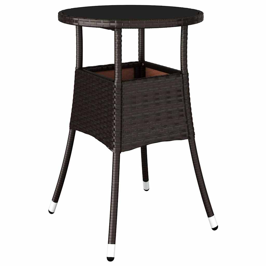 Have Spisebordssæt 3 pcs Brun Poly rattan