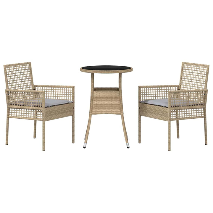 Have Spisebordssæt 3 pcs Beige Poly rattan