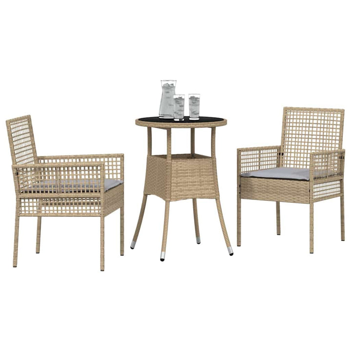 Have Spisebordssæt 3 pcs Beige Poly rattan
