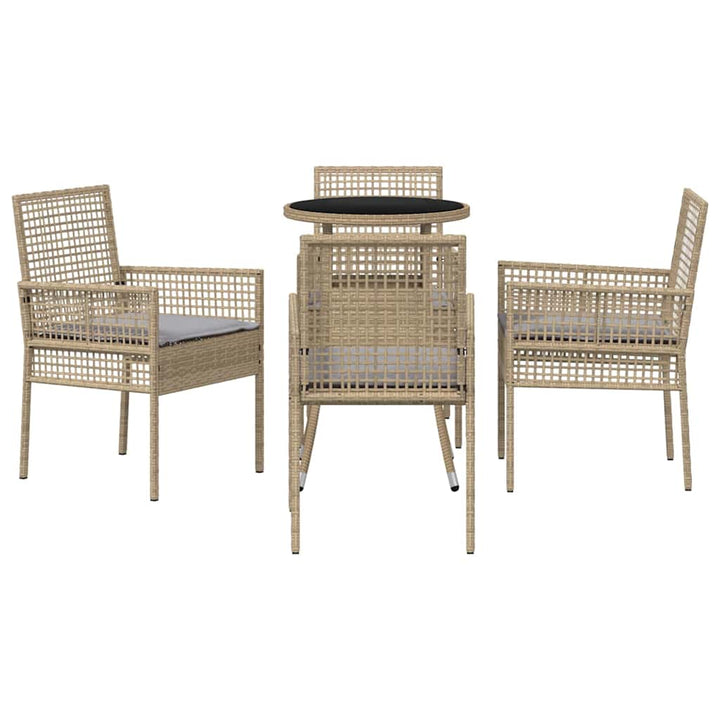 Have Spisebordssæt 5 pcs Beige Poly rattan