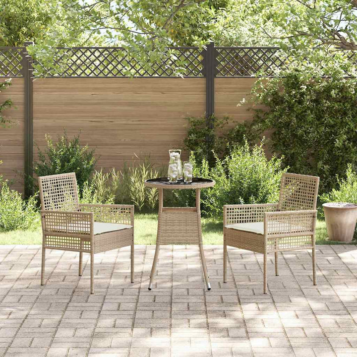 Have Spisebordssæt 3 pcs Beige Poly rattan