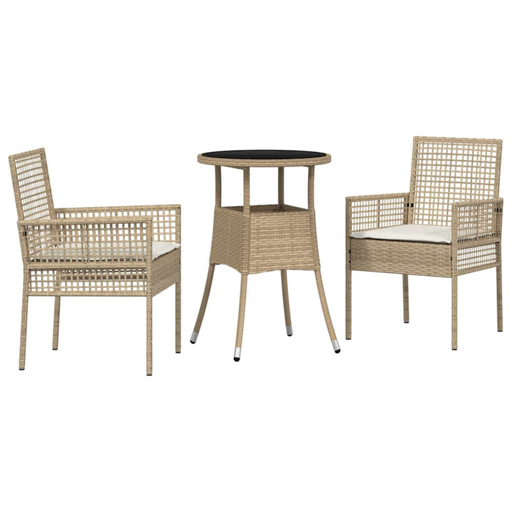 Have Spisebordssæt 3 pcs Beige Poly rattan