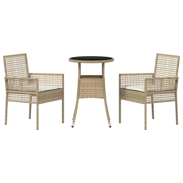 Have Spisebordssæt 3 pcs Beige Poly rattan