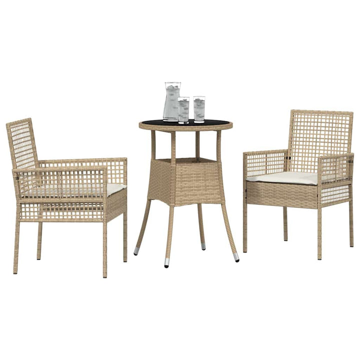 Have Spisebordssæt 3 pcs Beige Poly rattan