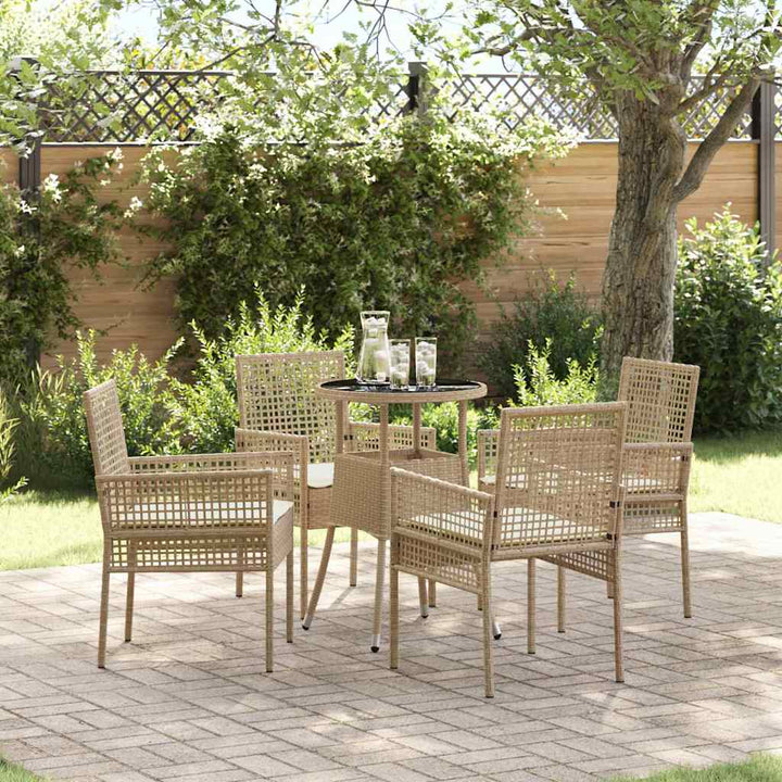Have Spisebordssæt 5 pcs Beige Poly rattan