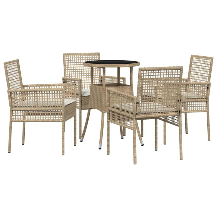 Have Spisebordssæt 5 pcs Beige Poly rattan