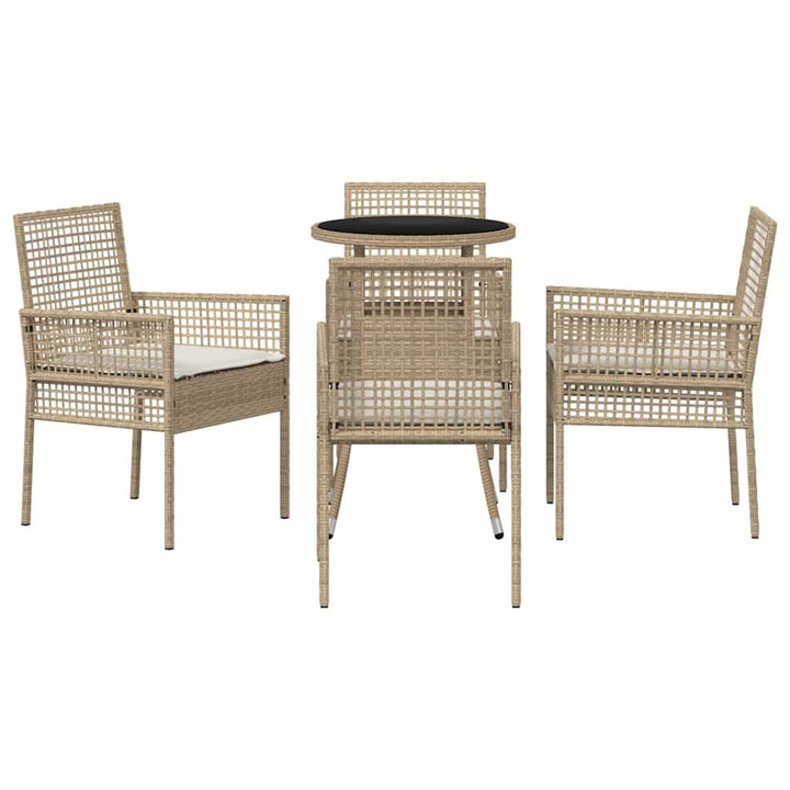 Have Spisebordssæt 5 pcs Beige Poly rattan