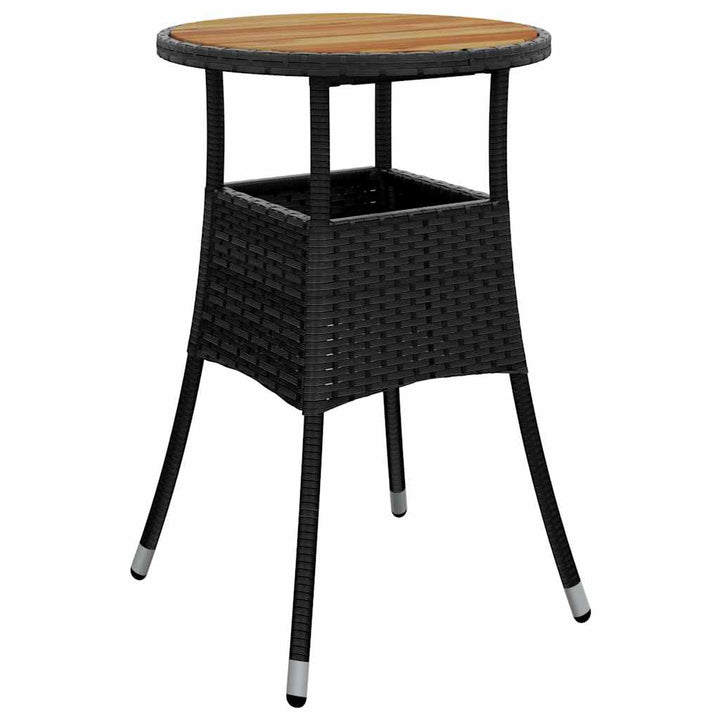 Have Spisebordssæt 3 pcs Sort Poly rattan