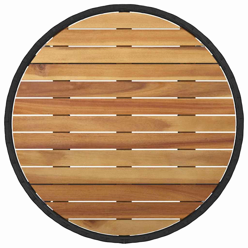 Have Spisebordssæt 3 pcs Sort Poly rattan